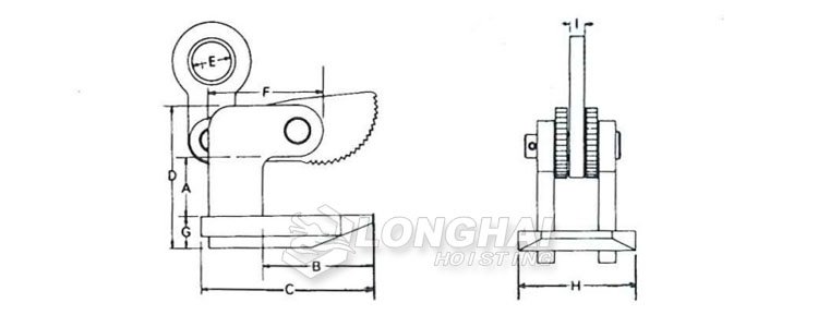 HOW水平橫吊具尺寸圖 HOW水平橫吊具尺寸圖